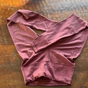 Lulu Lemon Maroon Leggings fill length